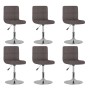 6 swivel dining chairs, fabric material, taupe gray color. by , dining chairs - Ref: Foro24-3087467, Price: 314,44 €, Discoun...