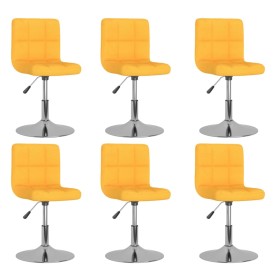 Swivel dining chairs, 6 units, yellow fabric. by , dining chairs - Ref: Foro24-3087465, Price: 293,41 €, Discount: %