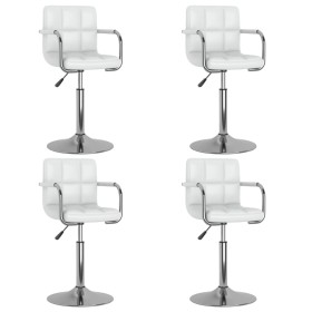 Sillas de comedor giratorias 4 unidades cuero sintético blanco de , Sillas de comedor - Ref: Foro24-3087886, Precio: 249,42 €...