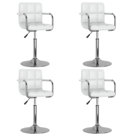 Swivel dining chairs 4 units white synthetic leather by , dining chairs - Ref: Foro24-3087886, Price: 249,42 €, Discount: %