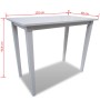 Mesa alta de madera blanca de vidaXL, Mesas de cocina y de comedor - Ref: Foro24-241701, Precio: 107,99 €, Descuento: %