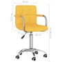 Mustard yellow fabric swivel dining chair by , dining chairs - Ref: Foro24-3087976, Price: 102,40 €, Discount: %