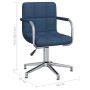 Blue fabric swivel dining chair by , dining chairs - Ref: Foro24-3088066, Price: 100,44 €, Discount: %