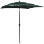 3-level umbrella with a green aluminum pole 2x2 m by vidaXL, Umbrellas - Ref: Foro24-313845, Price: 57,99 €, Discount: %