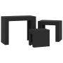 Stapelbare Couchtische, 3-teilig, aus schwarzem Sperrholz. von , Couchtisch - Ref: Foro24-808541, Preis: 47,41 €, Rabatt: %