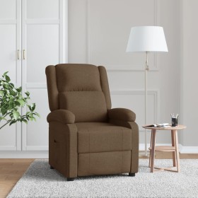 Sillón reclinable de tela marrón de , Sillones - Ref: Foro24-340183, Precio: 191,94 €, Descuento: %