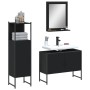 3-piece black plywood bathroom furniture set by , Bathroom furniture - Ref: Foro24-3214349, Price: 174,30 €, Discount: %