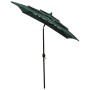 3-level umbrella with a green aluminum pole 2x2 m by vidaXL, Umbrellas - Ref: Foro24-313845, Price: 57,99 €, Discount: %