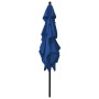 Sombrilla de 3 niveles con poste aluminio azul azure 2,5x2,5 m de vidaXL, Sombrillas - Ref: Foro24-313843, Precio: 73,64 €, D...