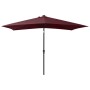 Umbrella with LED and burgundy red steel pole 2x3 m by vidaXL, Umbrellas - Ref: Foro24-313790, Price: 67,99 €, Discount: %