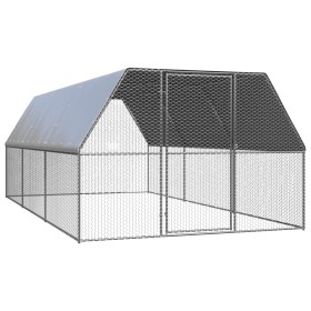 Hühnerstall aus verzinktem Stahl 3x6x2 m von , Käfige und Lebensräume für Kleintiere - Ref: Foro24-3278809, Preis: 340,99 €, ...