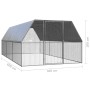 Galvanized steel chicken coop cage 3x6x2 m by , Cages and habitats for small animals - Ref: Foro24-3278809, Price: 339,74 €, ...