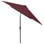 Umbrella with LED and burgundy red steel pole 2x3 m by vidaXL, Umbrellas - Ref: Foro24-313790, Price: 67,99 €, Discount: %