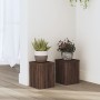 Soportes de plantas 2 uds madera marrón roble 15x15x20 cm de , Soportes para macetas - Ref: Foro24-852894, Precio: 27,23 €, D...