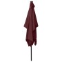 Umbrella with LED and burgundy red steel pole 2x3 m by vidaXL, Umbrellas - Ref: Foro24-313790, Price: 67,99 €, Discount: %