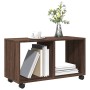 Armario con ruedas madera ingeniería marrón roble 72x33x42,5 cm de , Mesas auxiliares - Ref: Foro24-853143, Precio: 40,80 €, ...