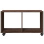 Armario con ruedas madera ingeniería marrón roble 72x33x42,5 cm de , Mesas auxiliares - Ref: Foro24-853143, Precio: 40,80 €, ...