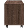 Armario con ruedas madera ingeniería marrón roble 72x33x42,5 cm de , Mesas auxiliares - Ref: Foro24-853143, Precio: 40,80 €, ...