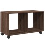 Armario con ruedas madera ingeniería marrón roble 72x33x42,5 cm de , Mesas auxiliares - Ref: Foro24-853143, Precio: 40,80 €, ...