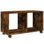 Armario con ruedas madera ingeniería roble ahumado 72x33x42,5cm de , Mesas auxiliares - Ref: Foro24-853141, Precio: 40,06 €, ...