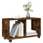 Armario con ruedas madera ingeniería roble ahumado 72x33x42,5cm de , Mesas auxiliares - Ref: Foro24-853141, Precio: 40,06 €, ...