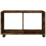 Armario con ruedas madera ingeniería roble ahumado 72x33x42,5cm de , Mesas auxiliares - Ref: Foro24-853141, Precio: 40,06 €, ...