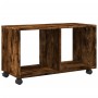 Armario con ruedas madera ingeniería roble ahumado 72x33x42,5cm de , Mesas auxiliares - Ref: Foro24-853141, Precio: 40,06 €, ...