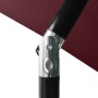 Umbrella with LED and burgundy red steel pole 2x3 m by vidaXL, Umbrellas - Ref: Foro24-313790, Price: 67,99 €, Discount: %