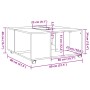 Mitteltisch aus schwarzem Ingenieurholz 80x80x40 cm von , Couchtisch - Ref: Foro24-853174, Preis: 82,35 €, Rabatt: %