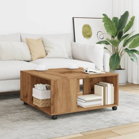 Mesa de centro madera de ingeniería roble artisan 80x80x40 cm de , Mesas de centro - Ref: Foro24-853181, Precio: 80,99 €, Des...