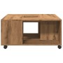 Engineered wood oak artisan coffee table 80x80x40 cm by , Coffee table - Ref: Foro24-853181, Price: 80,16 €, Discount: %