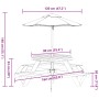 Hexagonal picnic table for 6 children with umbrella hole, made of fir wood. by , Garden tables - Ref: Foro24-3281625, Price: ...