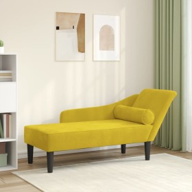 Sofá diván con cojines terciopelo amarillo de , Divanes - Ref: Foro24-4007594, Precio: 124,99 €, Descuento: %