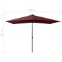 Umbrella with LED and burgundy red steel pole 2x3 m by vidaXL, Umbrellas - Ref: Foro24-313790, Price: 67,99 €, Discount: %