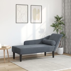 Dark gray velvet daybed sofa with cushions by , Daybeds - Ref: Foro24-4007589, Price: 125,77 €, Discount: %