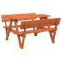 Mesa de picnic para 4 niños agujero para sombrilla madera abeto de , Mesas de jardín - Ref: Foro24-3281619, Precio: 123,76 €,...