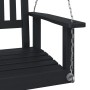 Garden swing chair with black fir wood and metal chains. by , Garden rockers - Ref: Foro24-4008976, Price: 98,99 €, Discount: %