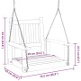 Garden swing chair with black fir wood and metal chains. by , Garden rockers - Ref: Foro24-4008976, Price: 98,99 €, Discount: %