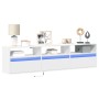 Wall-mounted TV unit with white LED lights 180x31x45 cm by , TV Furniture - Ref: Foro24-3307940, Price: 177,14 €, Discount: %