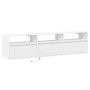 Wall-mounted TV unit with white LED lights 180x31x45 cm by , TV Furniture - Ref: Foro24-3307940, Price: 177,14 €, Discount: %