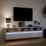 Wall-mounted TV unit with white LED lights 180x31x45 cm by , TV Furniture - Ref: Foro24-3307940, Price: 177,14 €, Discount: %