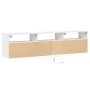 Wall-mounted TV unit with white LED lights 180x31x45 cm by , TV Furniture - Ref: Foro24-3307940, Price: 177,14 €, Discount: %