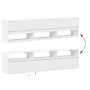 Mueble de TV de pared con LED blanco 180x31x45 cm de , Muebles TV - Ref: Foro24-3307940, Precio: 177,14 €, Descuento: %