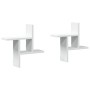 Wall shelves 2 units plywood white 38x12x38 cm by , Shelves and shelves - Ref: Foro24-853245, Price: 23,33 €, Discount: %