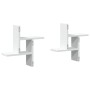 Wall shelves 2 units plywood white 38x12x38 cm by , Shelves and shelves - Ref: Foro24-853245, Price: 23,33 €, Discount: %