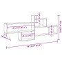 Estante de pared madera ingeniería marrón roble 167,5x18x68 cm de , Estantes y estanterías - Ref: Foro24-853323, Precio: 40,4...