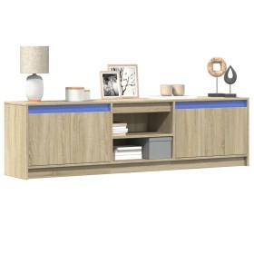 Mueble de TV LED madera de ingeniería roble Sonoma 180x34x50 cm de , Muebles TV - Ref: Foro24-3307914, Precio: 148,99 €, Desc...