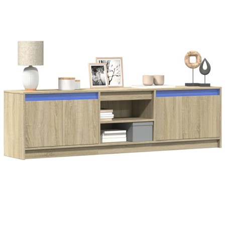 Mueble de TV LED madera de ingeniería roble Sonoma 180x34x50 cm de , Muebles TV - Ref: Foro24-3307914, Precio: 147,73 €, Desc...