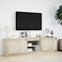 TV stand made of Sonoma oak engineered wood for LED TVs, measuring 180x34x50 cm. by , TV Furniture - Ref: Foro24-3307914, Pri...