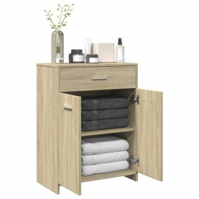 Armario de baño madera contrachapada roble Sonoma 60x33x80 cm de , Muebles de baño - Ref: Foro24-849645, Precio: 68,26 €, Des...